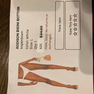 Brand New never worn white bikini bottom